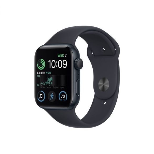 Apple Watch SE (2022) GPS 44mm Éjfekete Aluminium tok Éjfekete sportszíjjal